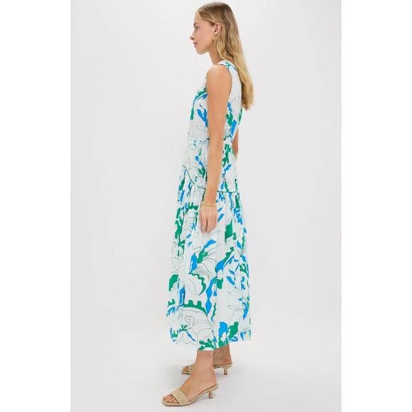 OLIPHANT Orchid Green Sleeveless Piped Maxi Dress Size S NWT Retail $348 - Picture 3 of 6